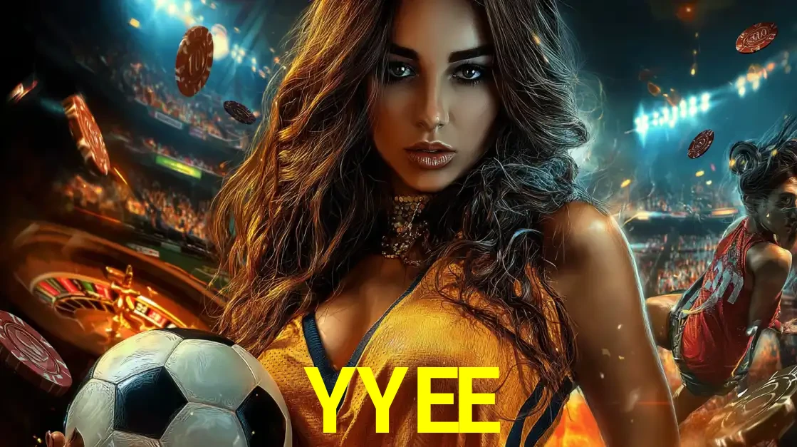 Mulher segurando uma bola de futebol em uma montagem que mistura a paixão esportiva com a emoção da roleta de cassino, tudo disponível na plataforma YYEE.